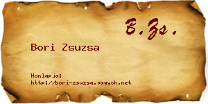 Bori Zsuzsa névjegykártya